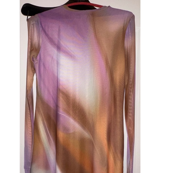 AFRM Didi Maxi Dress Lilac Watercolor NWT Size L - Picture 6 of 8